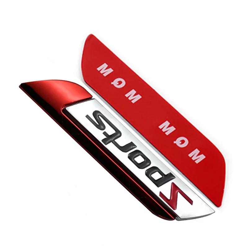 Car Fender Side Badge Sticker for Toyota Sport Logo Yaris Corolla 4Runner Avalon CHR Auto Body Emblem Exterior Accessories