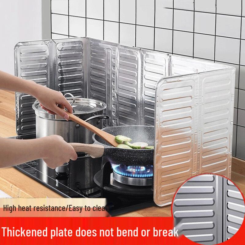 Aluminum Foil Stove Oil Splash Guard: Heat-Resistant Anti-Splash Baffle for Kitchen
