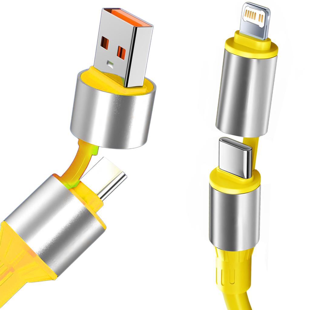 Four-in-one 240W charging mobile phone data cable double-head Type-c interface charging cable For smartphone tablet computer car