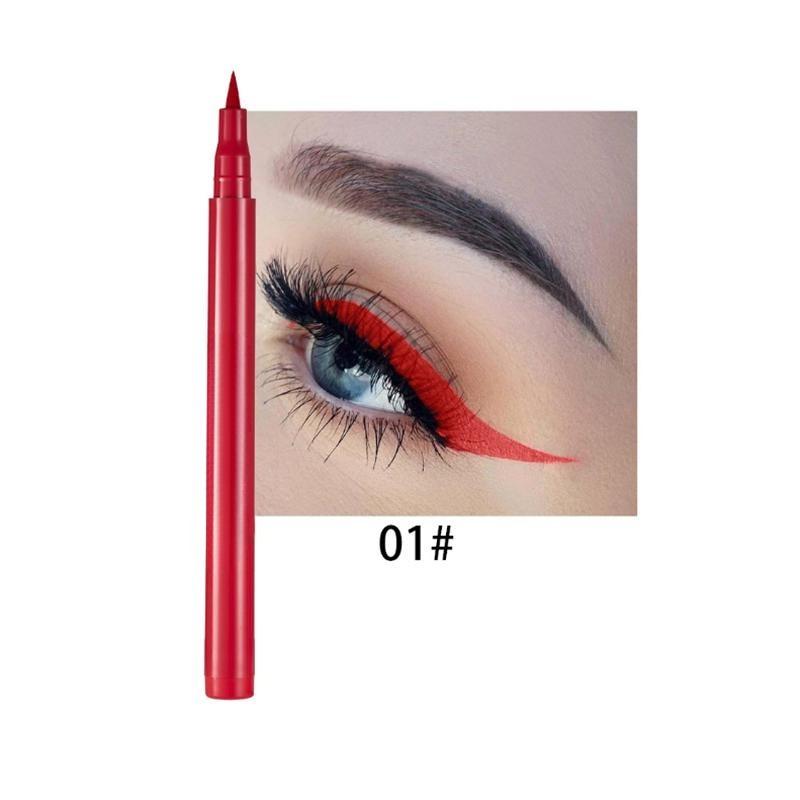 12 цветов, разноцветная черная жидкая подводка для глаз, водостойкий карандаш, долговечная жидкая подводка для глаз, макияж, женская косметика для глаз