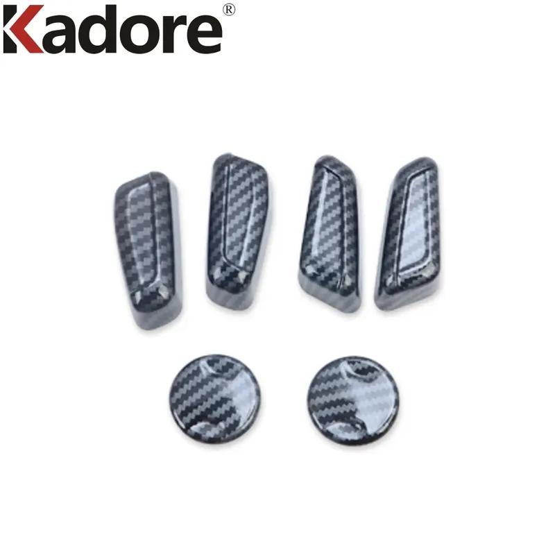 Car Seat Adjustment Switch Button Cover Trim For Hyundai Tucson    2024 Carbon Fiber Interior Mouldings Accessories