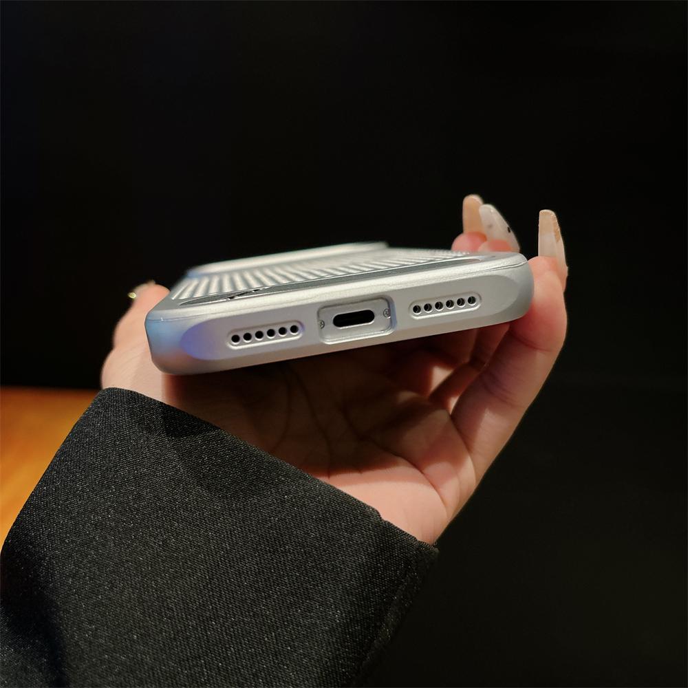 Heat Dissipation For Magsafe Case For iPhone 17 Pro Max Air 16 15 14 Plus 13 12 Breathable Wireless Charge Stand Cover