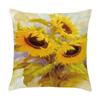 Luxury Home Decor Pillow Cover Living Room Sofa Cushion Cover Oil Painting Sunflower Photo Pattern Cushion Cover