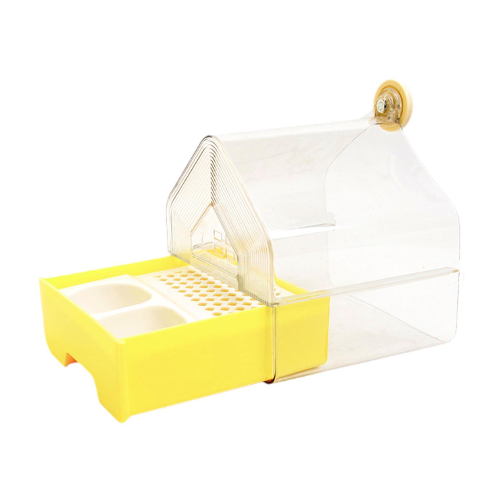 

Hanging Bird Bath with Feeder Bird Bath Bowl Easy Cleaning House for Budgies жёлтый