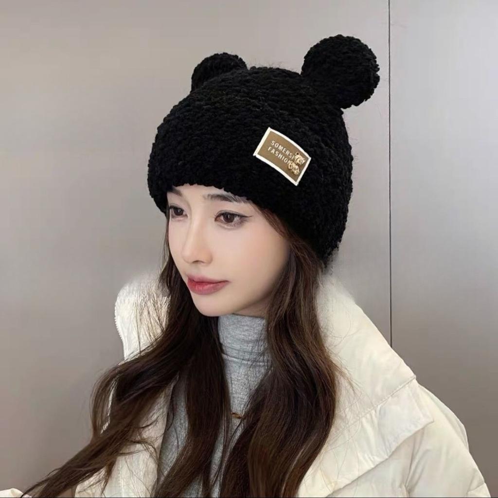 Knitted Hat, Woolen Hat, Plush Hat, Thick Hat, Warm Hat, Cotton Hat, Ear Protection Hat, Cold Hat