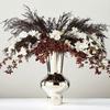 Electroplated Silver Conical Glass Vase, Flower Arrangement, Glass Container, Countertop Vase, Living Room Decoration Ornament
