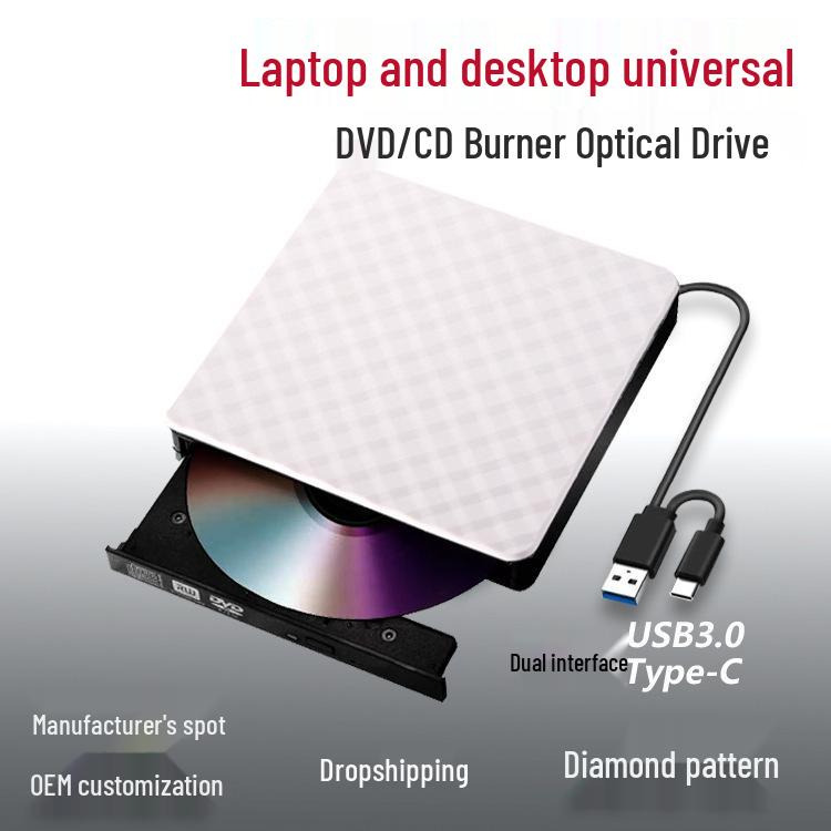 

Высококачественный внешний CD/DVD-резак USB 3.0 Type-C для ноутбуков и настольных компьютеров