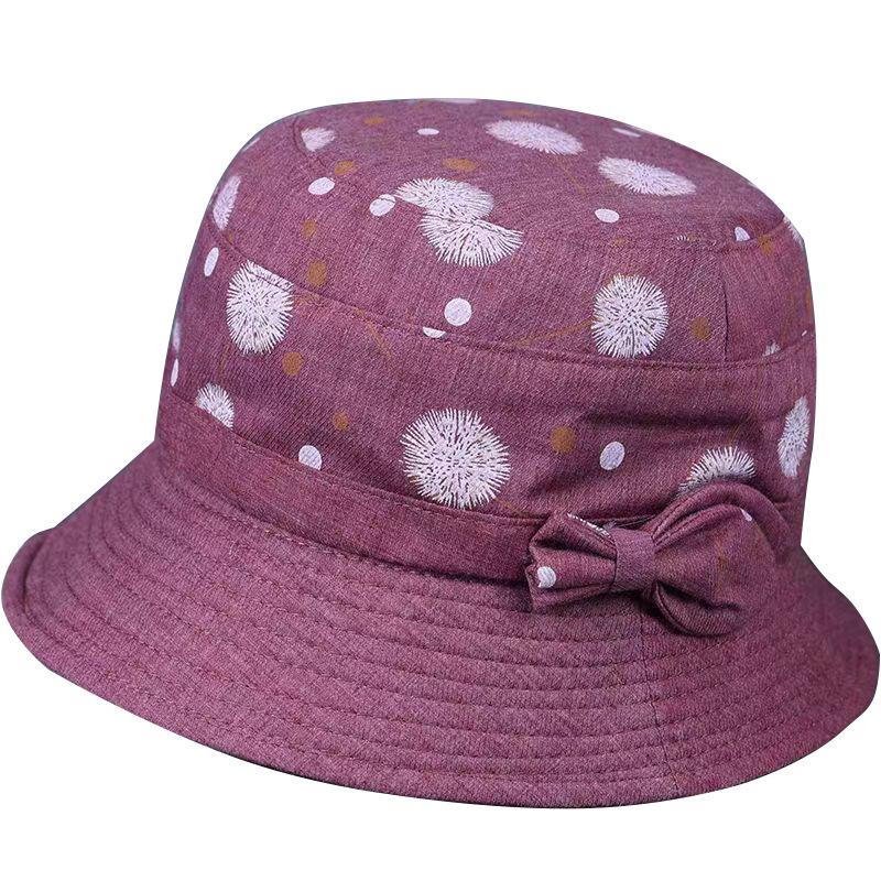 Summer Fisherman Hat Basin Hat Middle-aged and Elderly Spring and Autumn Sun Protection Hat Female Mother Sun Hat Elderly Grandma Cloth Hat