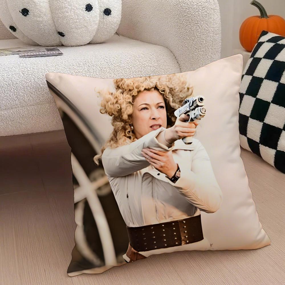 RRiver Song Cushion Cover Throw Pillow Cover Hidden Button Durable Polyester Chair Cushion