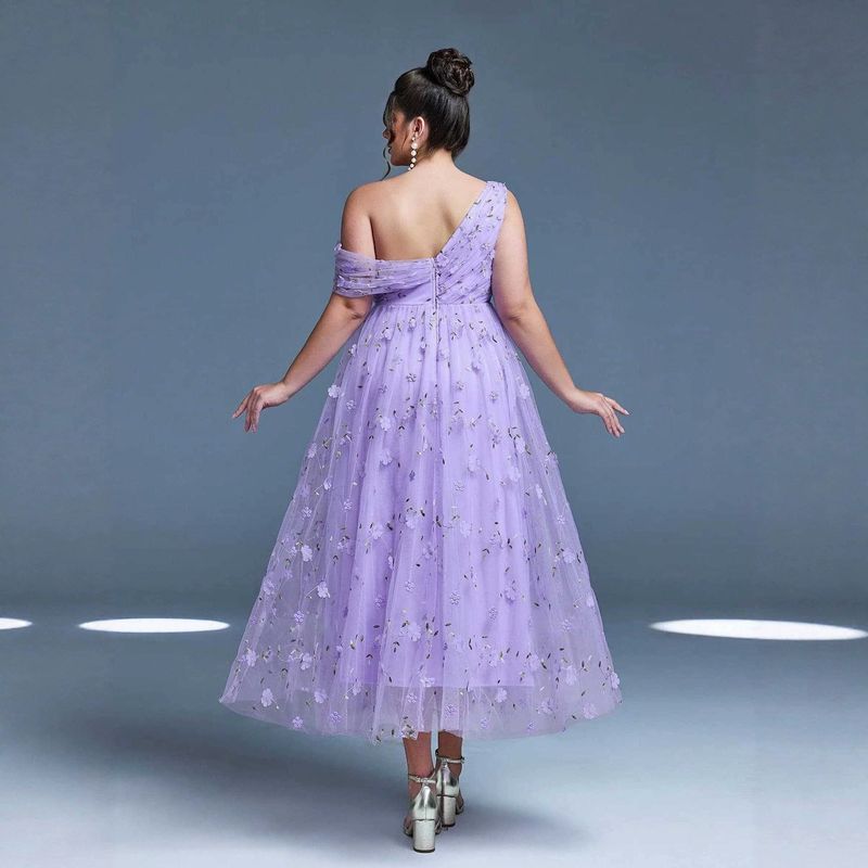 New Style European and American Foreign Trade Sexy Evening Dress for Parties and Performances Plus Size Dress Birthday Gown