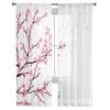 Spring Cherry Blossom Sheer Curtains Modern Gauze Curtain for Living Room Bedroom Voile Yarn Curtains