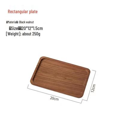 Japanese Style Black Walnut Rectangular Serving Tray