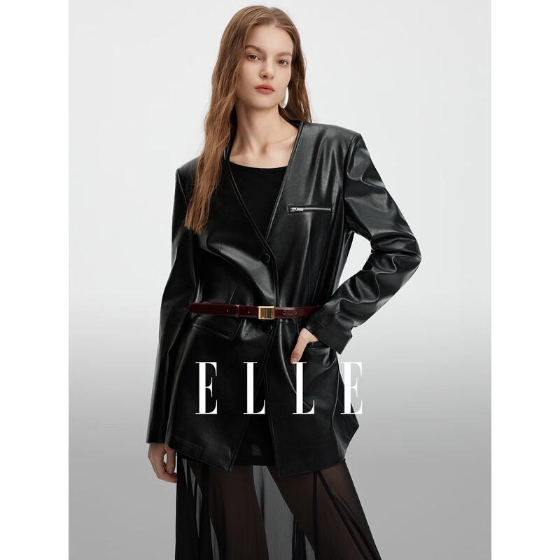 ELLE Women s Modern V-neck Suit Jacket M