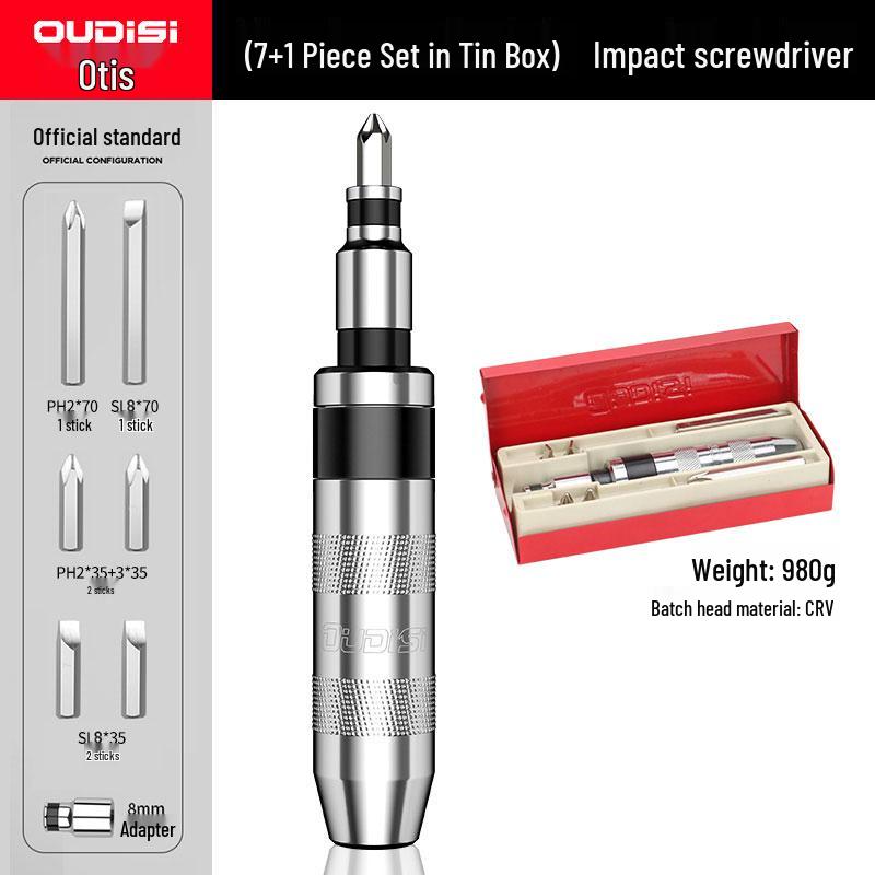 Multifunctional Cross Impact Bit Set & Screwdriver with Round Head Drill Bits
