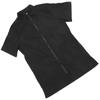 Grooming Workwear Nylon Anti- Static Work Clothes Hair Shirt Uniform Smock with Full Zipper for Cat Shop Black Size