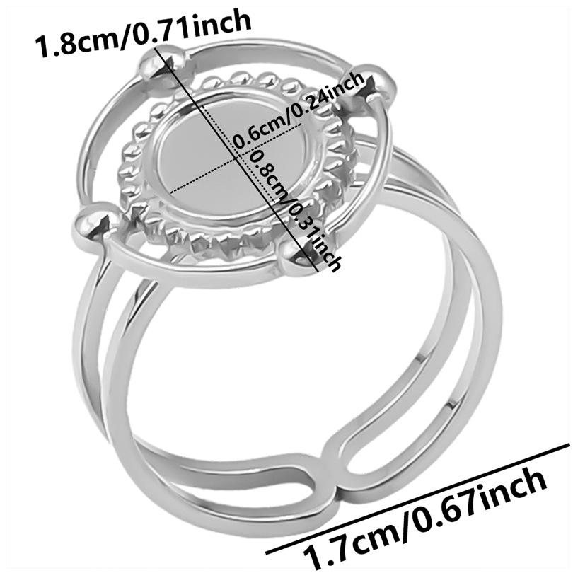 

Unisex Cool Style Open Oval Ring Base in 304 Stainless Steel Titanium
