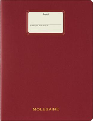 Moleskine Studentenheft XXL Größe x CHSTU71F4 Notizbuch, (21.6cm 27.9cm), Gefüttert, Rot,