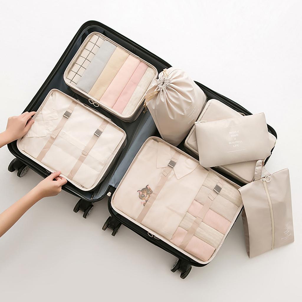 6PCS Waterproof Clothes Storage Bags Packing Travel Luggage Organizer Bag
