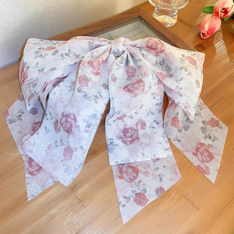 Černá saténová mašle sponka do vlasů: Elegantní velká spona na culík pro ženy