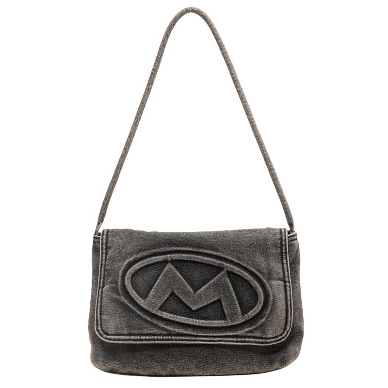 

Джинсова сумка через плече Повсякденна жіноча сумка листоноші чорний