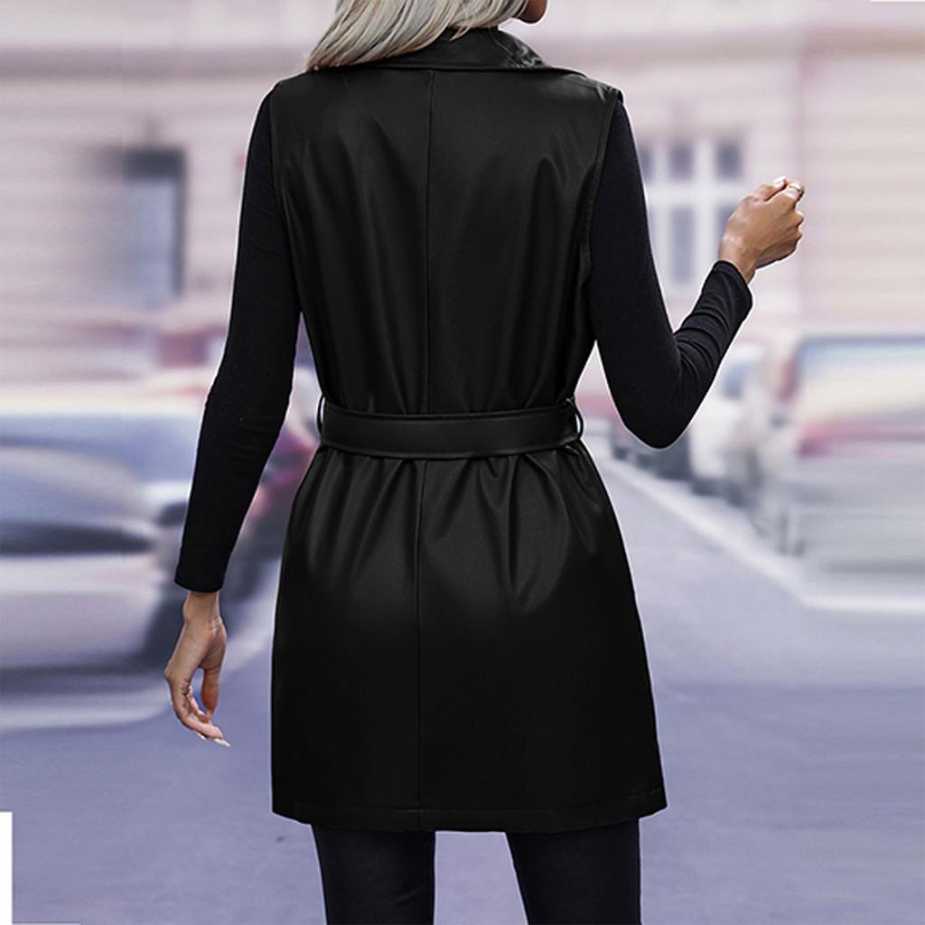 Women's Slim Fitting Jacket Women's Motorcycle Wear, Standing Collar Leather Jacket