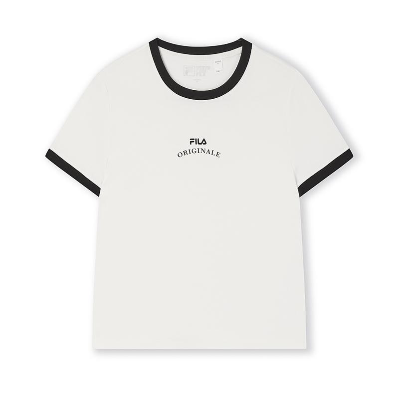 New FILA ORIGINALE T Shirt Women's Cloud White F11W529112F-WT