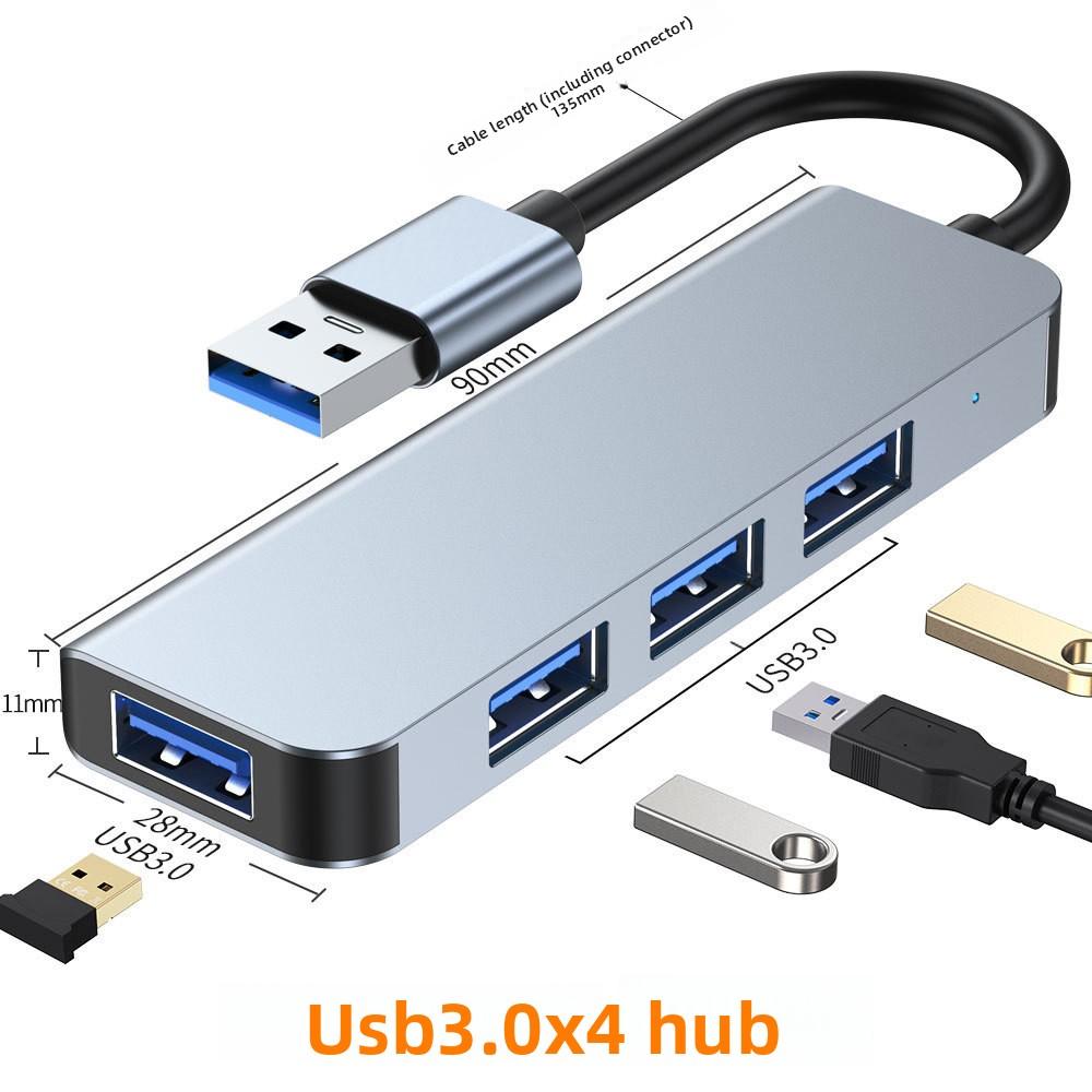 Adaptor Hub USB 3.0 la Tip C pentru Laptop MacBook Extinde 4 Porturi Transfer de Date de Mare Viteză Splitter