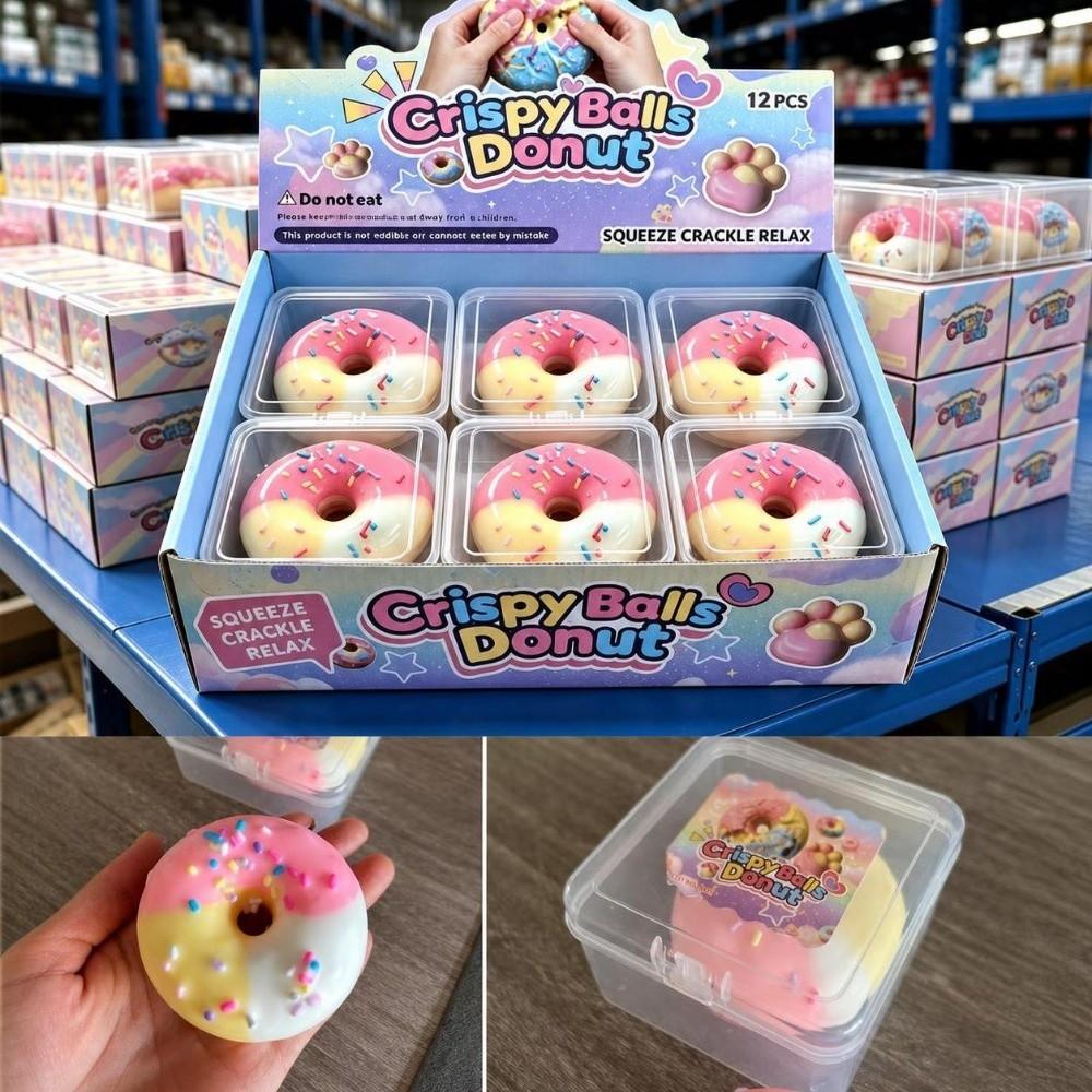 Schokoladenwachs Knackendes Quetschspielzeug Donut Knackbare Textur Knackendes Geräusch Ball Katzenpfote Knuspriges Gefühl Knusprige Stressbälle