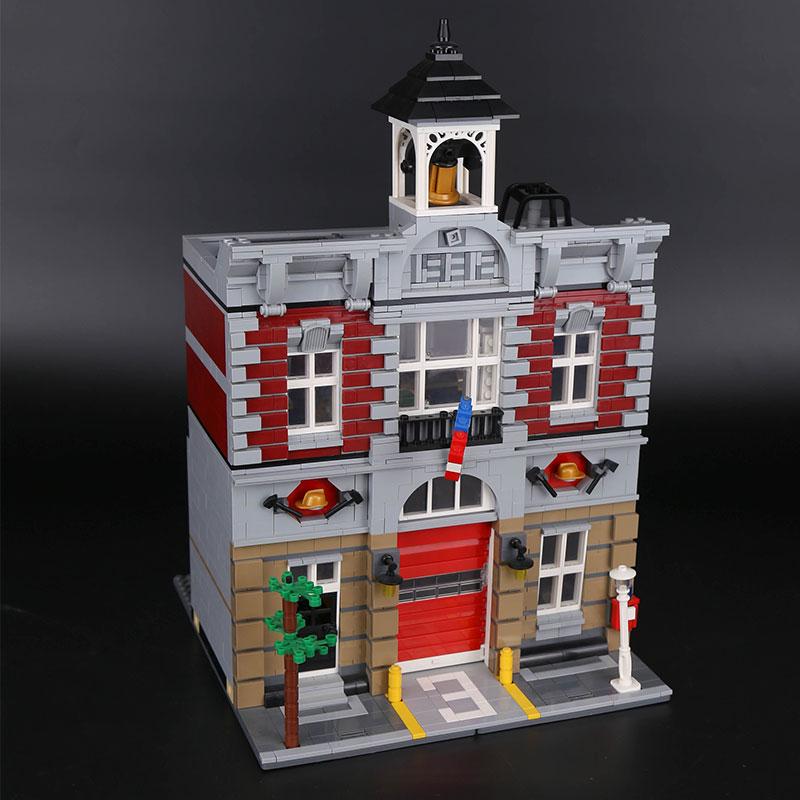 15004 городская улица пожарная команда ратуша строительные комплекты блоки кирпичи 2313 — фото 4
