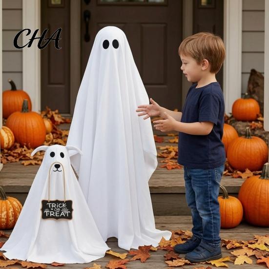 Decorative Lights for Halloween Night Ghost Dog Decoration, Spooky Ornament with LED And Ornaments Remote Control, Creepy Glowing Ghostly Prop Haunted