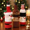 Christmas Wine Bottle Covers: Knitted Santa & Snowman Decorations for Holiday Dining