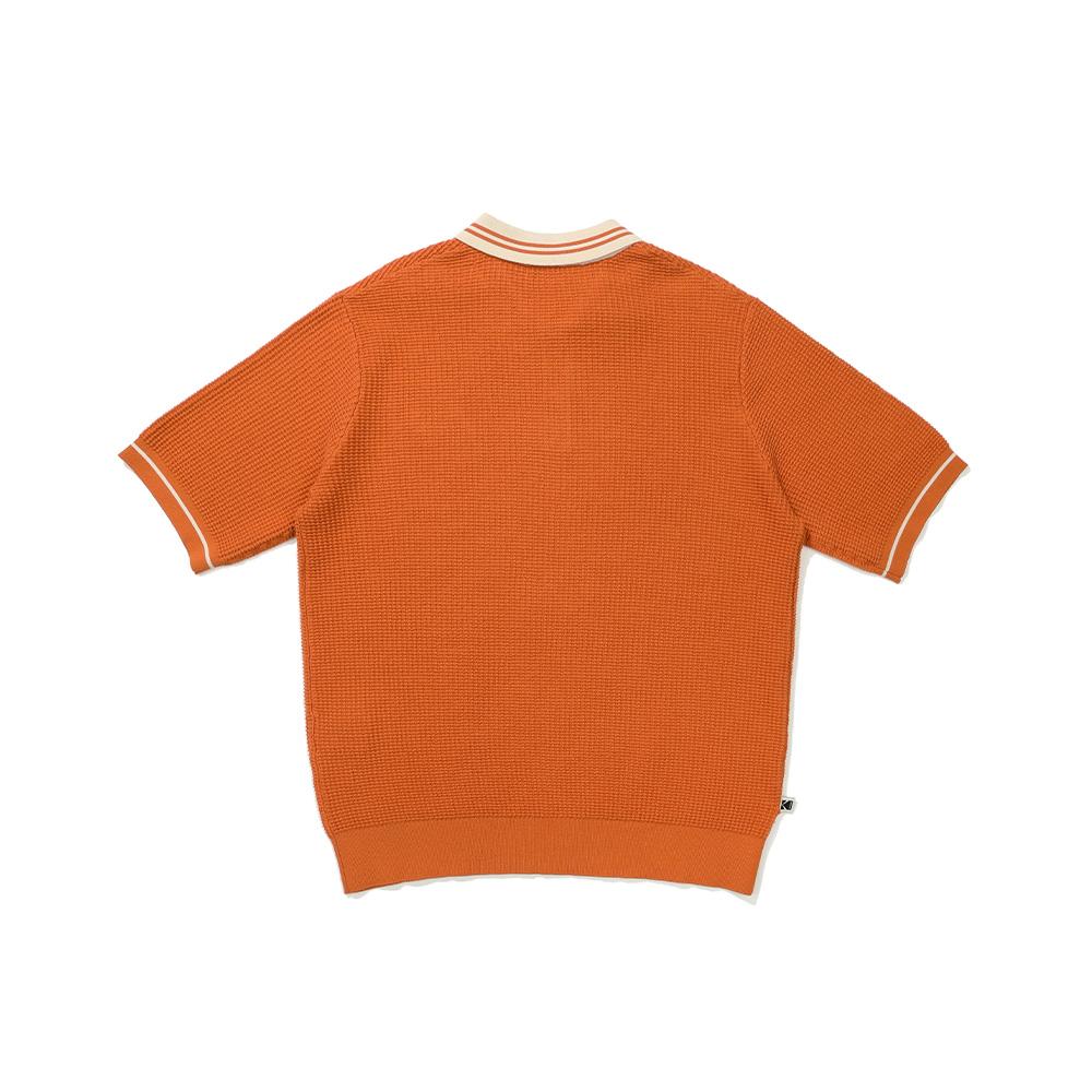 Kodak Color Block Point Collar Knit Orange