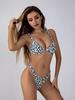 2026 Leopard Print Sexy Bikini Swimwear Set - Women's European & American Split Swimsuit