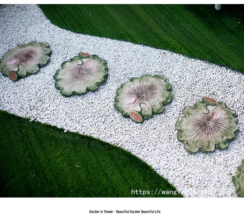 Lotus Leaf Stepping Stones for Outdoor Garden Decor