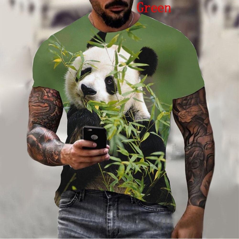

Мужская мода Китайская панда Футболки с 3D-печатью Одежда Летние повседневные рубашки Унисекс Хип-хоп топы