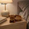 Decorative Trinket Tray Highland Cow Jewelry Storage Tray, Round 3D Printed Desktop Creative Bedroom Organizer, Tabletop Container for Rings Earrings