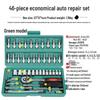 46-Piece Socket Wrench and Screwdriver Ratchet Set for Auto Repair