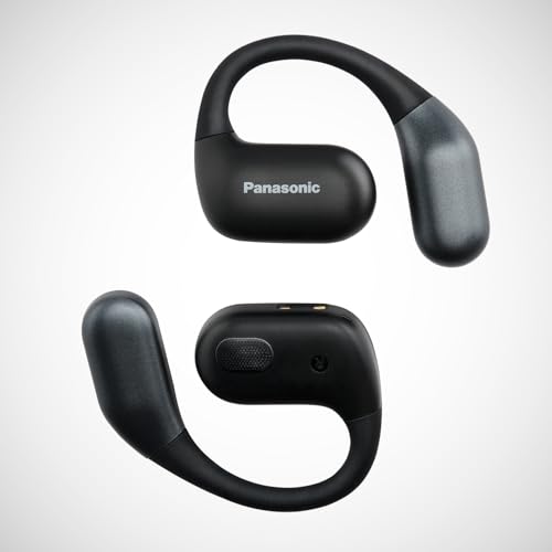 Panasonic Wireless Earphones, Open-Type, Multi-Point, Black, RB-F10D-K