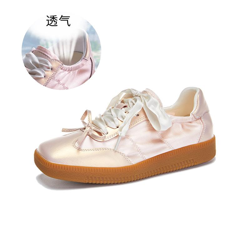 Leather Forrest Gump shoes women's 2025 summer new square head flat-soled sports shoes women's casual single shoes versatile German training shoes