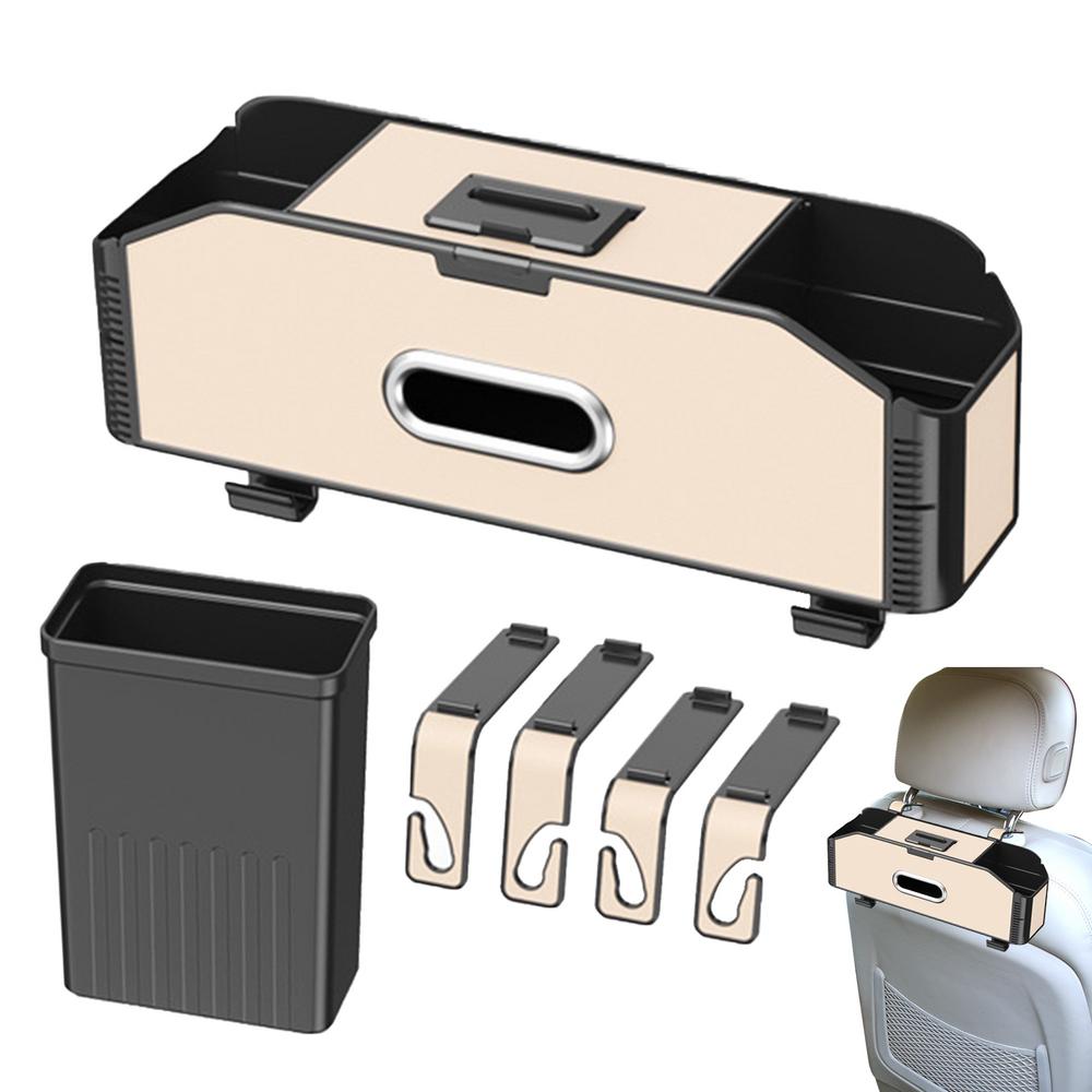 Headrest Cup Holder For Back Seat Multifunctional Truck Organizer Portable Seat Back Storage Box Car Organizer With Hook And