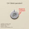 Stainless Steel Bulk Items Jewelry Findings Gold Necklace Personalized Custom Charms Pendant Making Supplies Designer Charms