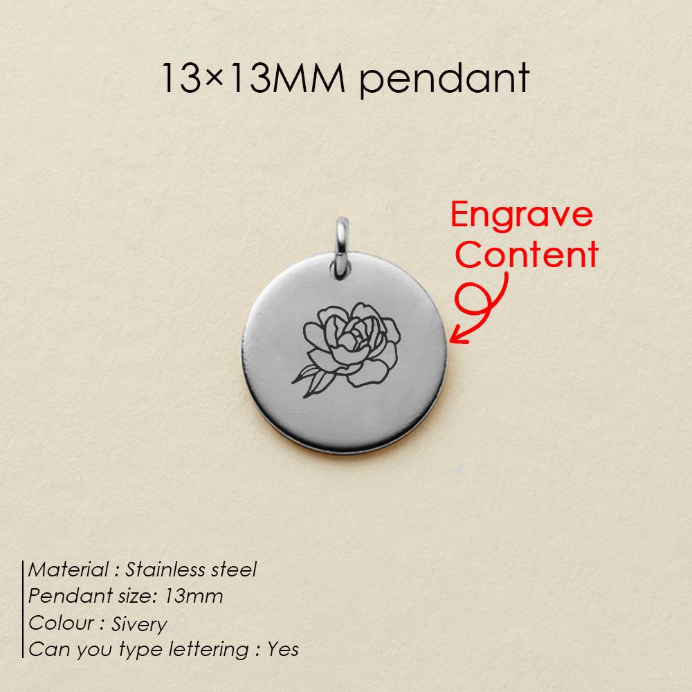 Stainless Steel Bulk Items Jewelry Findings Gold Necklace Personalized Custom Charms Pendant Making Supplies Designer Charms
