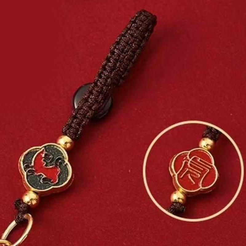 Chinesischer Stil Zwölf Tierkreiszeichen Pixiu Schlüsselanhänger Anhänger Für Frauen Männer Glücklich Rot Pixiu Auto Schlüsselanhänger Exquisites Taschendekor Accessoire Geschenk