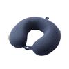Cuscino da viaggio per il supporto del collo, colore unito, extra morbido, traspirante, anti-affaticamento, ergonomico, a forma di U.