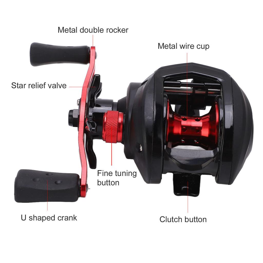 Metal Fishing Reels High Speed Wheel Baitcasting Fishing Line Wheel Gear Tackle for Saltwater Freshwater