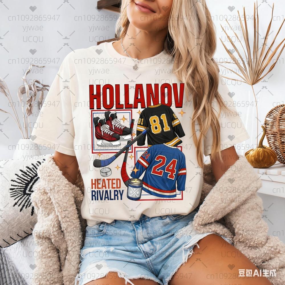 26 Hollanov Heated Rivalry Williams Connor Storrie tShirt Women HeatT Shirts Women 81 24 Short Sleeve Cotton Tee Tops