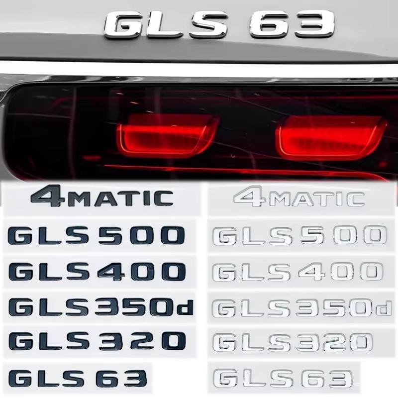 ABS Car Trunk Letters Logo Emblem Badge Decals Sticker For Mercedes Benz GLS Class GLS400 GLS500 GLS550 GLS450 GLS350 X166 X167 RX7