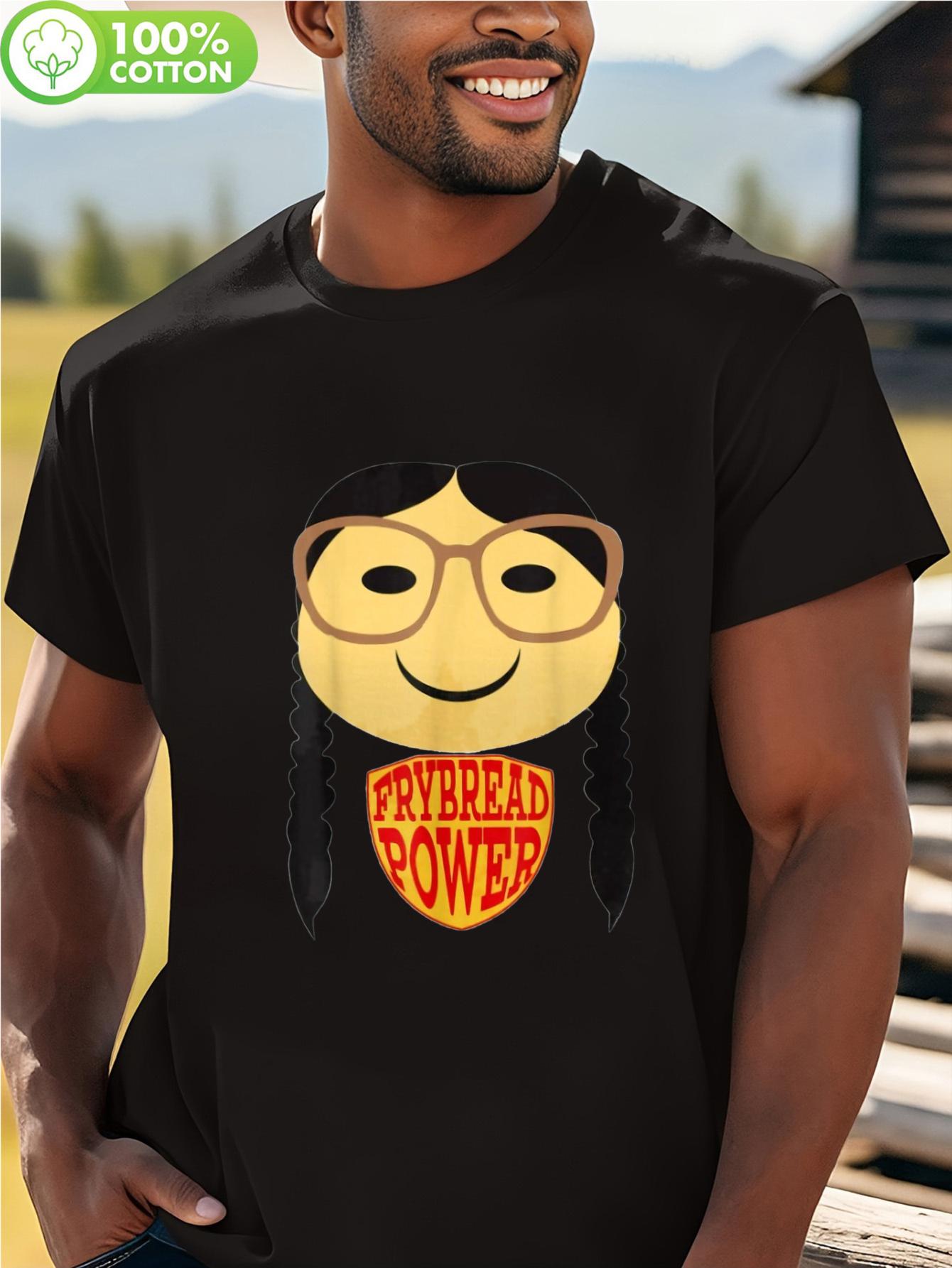 

Frybread Power Graphic T-Shirt - 180gsm Round Neck Short Sleeve Casual Tee with Cartoon Character & Bold Red Lettering M