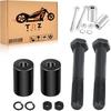 TDZ A Pair Black 2'' Inch Rise Handlebar Risers Extension For Harley 1-1/4'' Handlebars Black Motorcycle Spacers