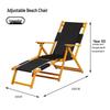 Outdoor Folding Oak Recliner Chair